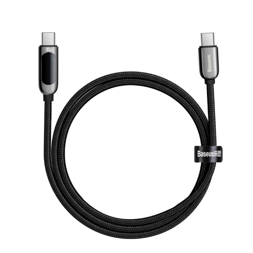 Kabel USB-C do USB-C Baseus Display, Power Delivery, 100W, 1m (czarny)