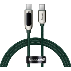 Wholesale Baseus Display Cable USB-C to USB-C 100W 1m (green) - BSU2774GRN - {ean13} - Hurt