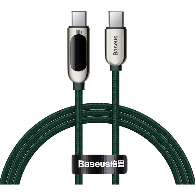Baseus Distributor - 6953156206588 - BSU2774GRN - Baseus Display Cable USB-C to USB-C 100W 1m (green) - B2B homescreen