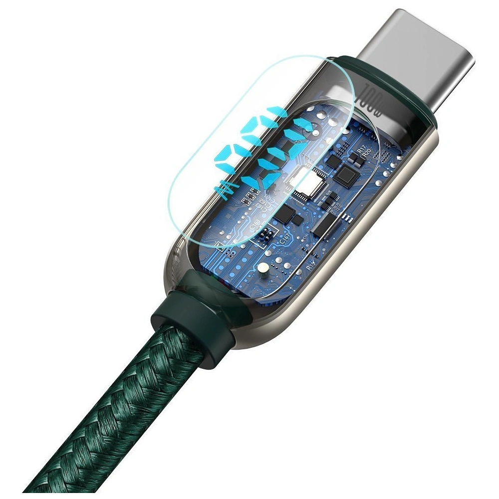 Hurtownia GSM - Kabel USB-C do USB-C Baseus Display, Power Delivery, 100W, 1m (zielony) - BSU2774GRN - {ean13} - Hurt
