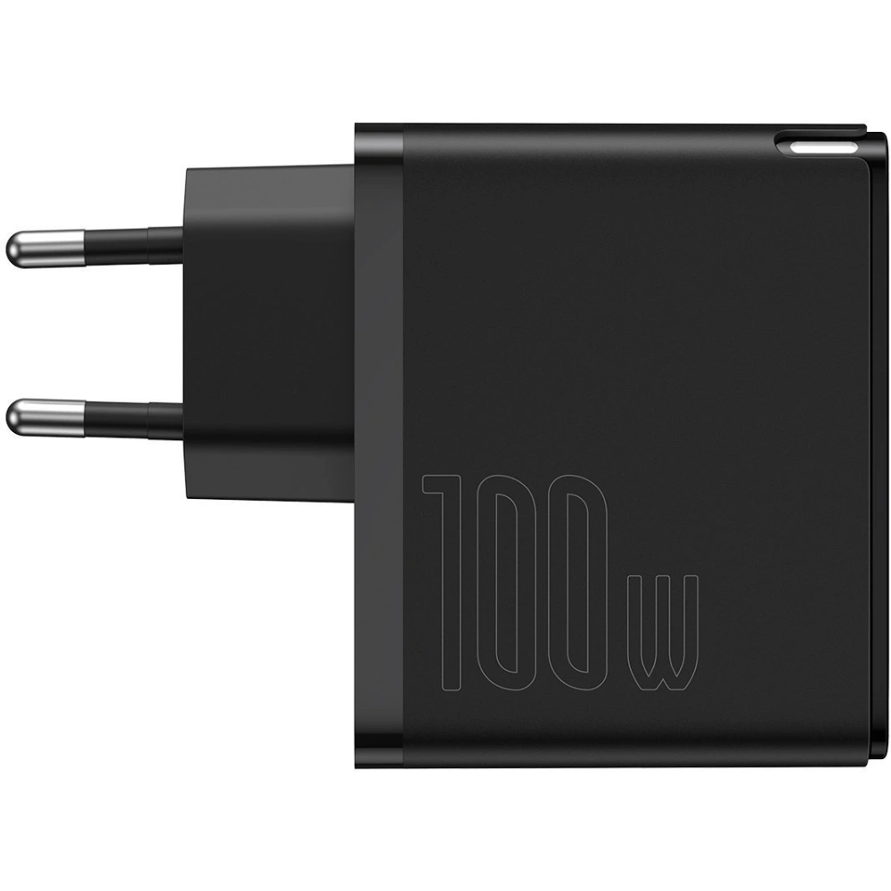 Hurtownia GSM - Síťová nabíječka Baseus GaN2, USB-C, 100W, QC 5.0 (černá) + kabel USB-C do USB-C, 5A, 1,5m (černý) - BSU2778BLK - {ean13} - Hurt