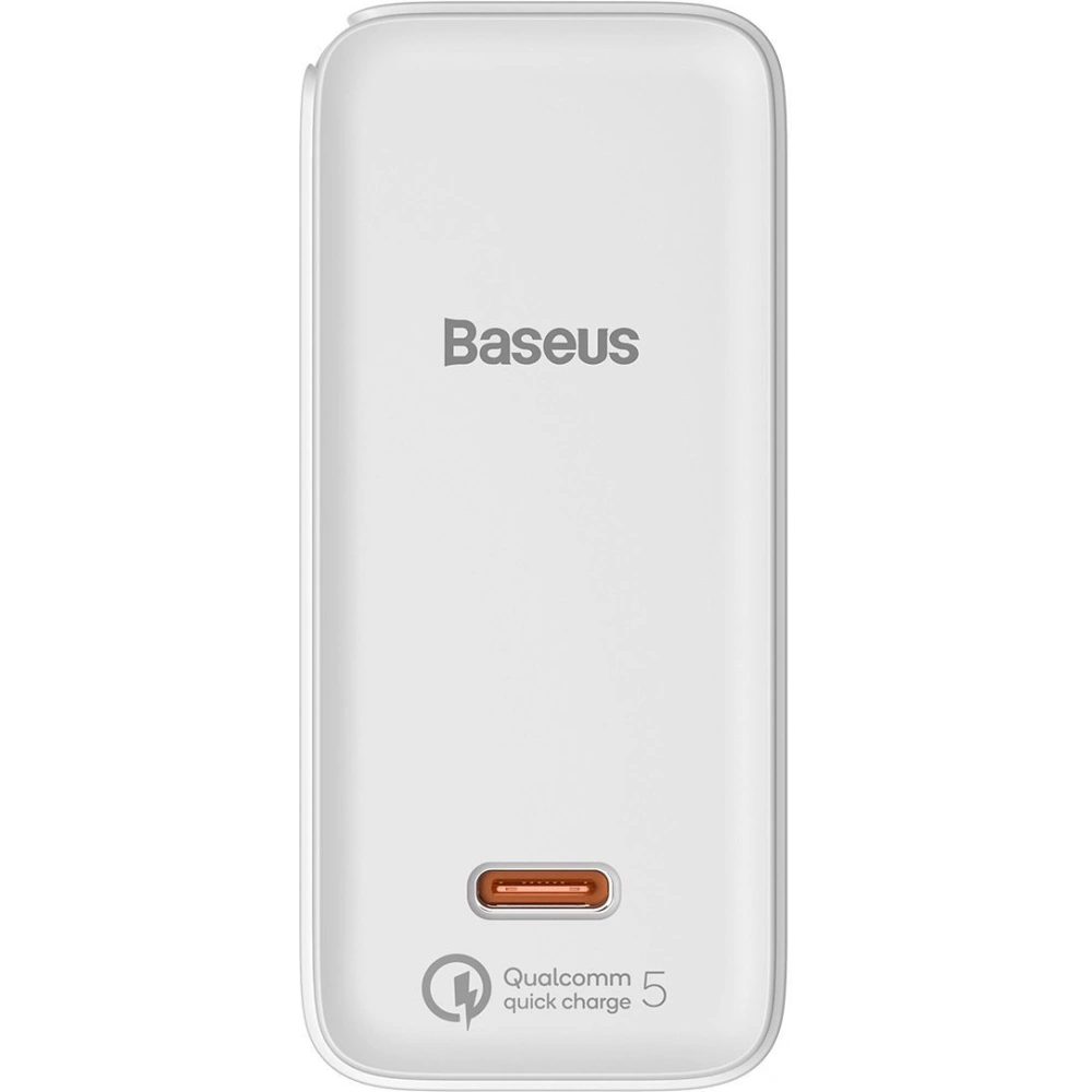 Hurtownia GSM - Síťová nabíječka Baseus GaN2, USB-C, 100W, QC 5.0 (bílá) + kabel USB-C do USB-C, 5A, 1,5m (bílý) - BSU2779WHT - {ean13} - Hurt