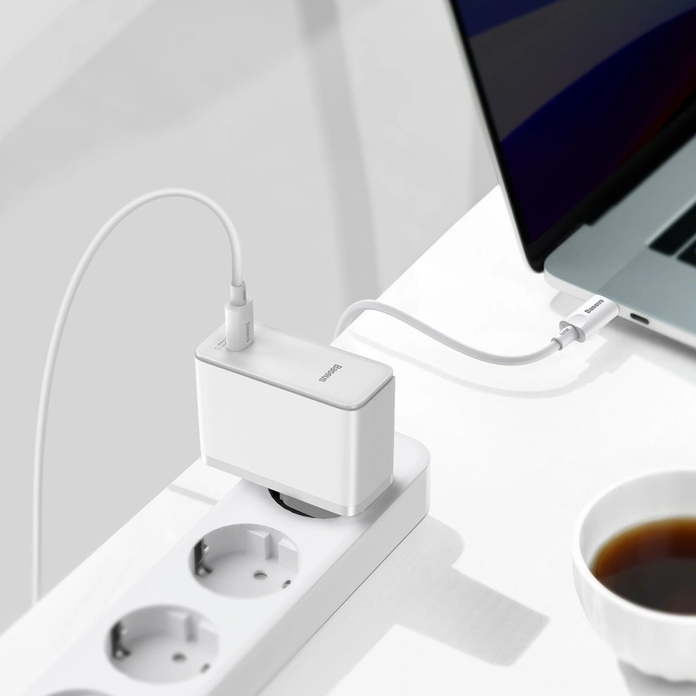 Wholesale Baseus GaN2 Fast Charger 1C 100W with USB-C cable for USB-C 5A, 1,5m (white) - BSU2779WHT - {ean13} - Hurt