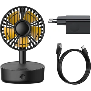 Wholesale Baseus Hermit desktop wireless charger 10W with oscillating fan (black) - BSU2780BLK - {ean13} - Hurt