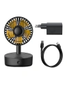 Wholesale Baseus Hermit desktop wireless charger 10W with oscillating fan (black) - BSU2780BLK - {ean13} - Hurt