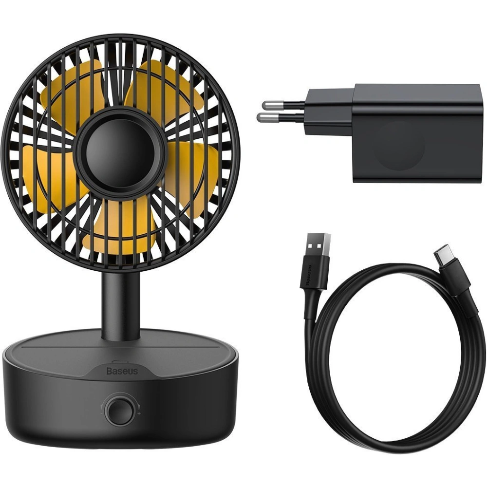 Hurtownia GSM - Stolní ventilátor Baseus Hermit s indukční nabíječkou 10W (černý) - BSU2780BLK - {ean13} - Hurt