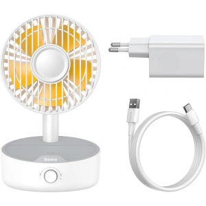 Wholesale Baseus Hermit desktop wireless charger 10W with oscillating fan (white) - BSU2782WHT - {ean13} - Hurt