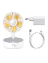 Wholesale Baseus Hermit desktop wireless charger 10W with oscillating fan (white) - BSU2782WHT - {ean13} - Hurt