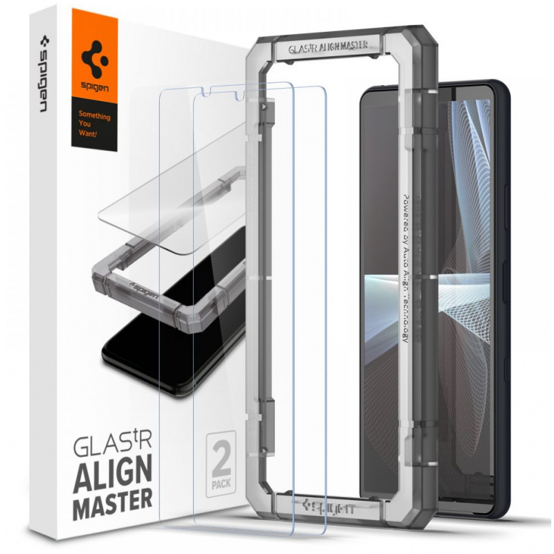 Spigen Distributor - 8809756646805 - SPN1650 - Spigen GLAS.tR Slim AlignMaster Sony Xperia 10 III [2 PACK] - B2B homescreen