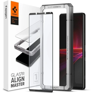 Hurtownia GSM - Szkło hartowane Spigen GLAS.tR Slim AlignMaster Sony Xperia 1 III Black - SPN1651BLK - {ean13} - Hurt