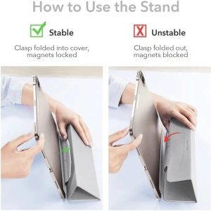 Wholesale ESR Ascend Trifold Apple iPad Pro 12.9 2021 Silver Grey - ESR353SLVGRY - {ean13} - Hurt