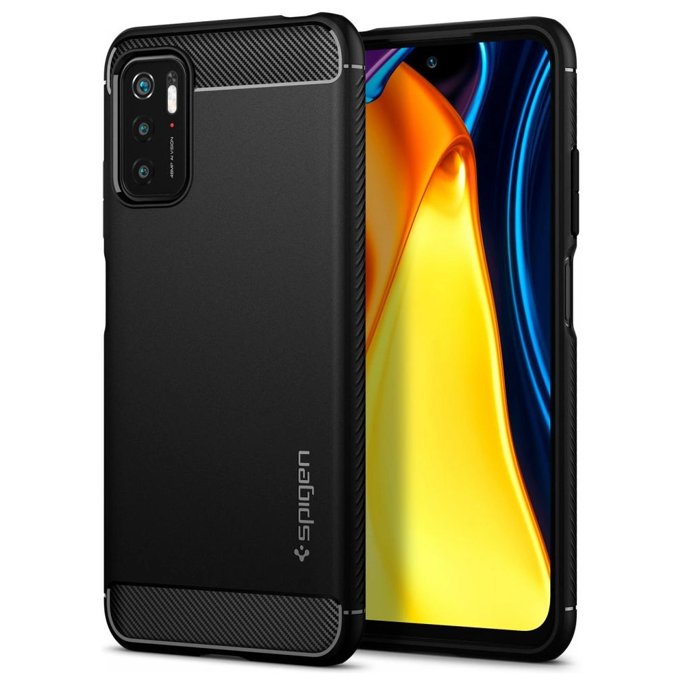 Hurtownia GSM - Etui Spigen Rugged Armor Pocophone M3 Pro 5G/Redmi Note 10 5G matná černá - SPN1652BLK - {ean13} - Hurt