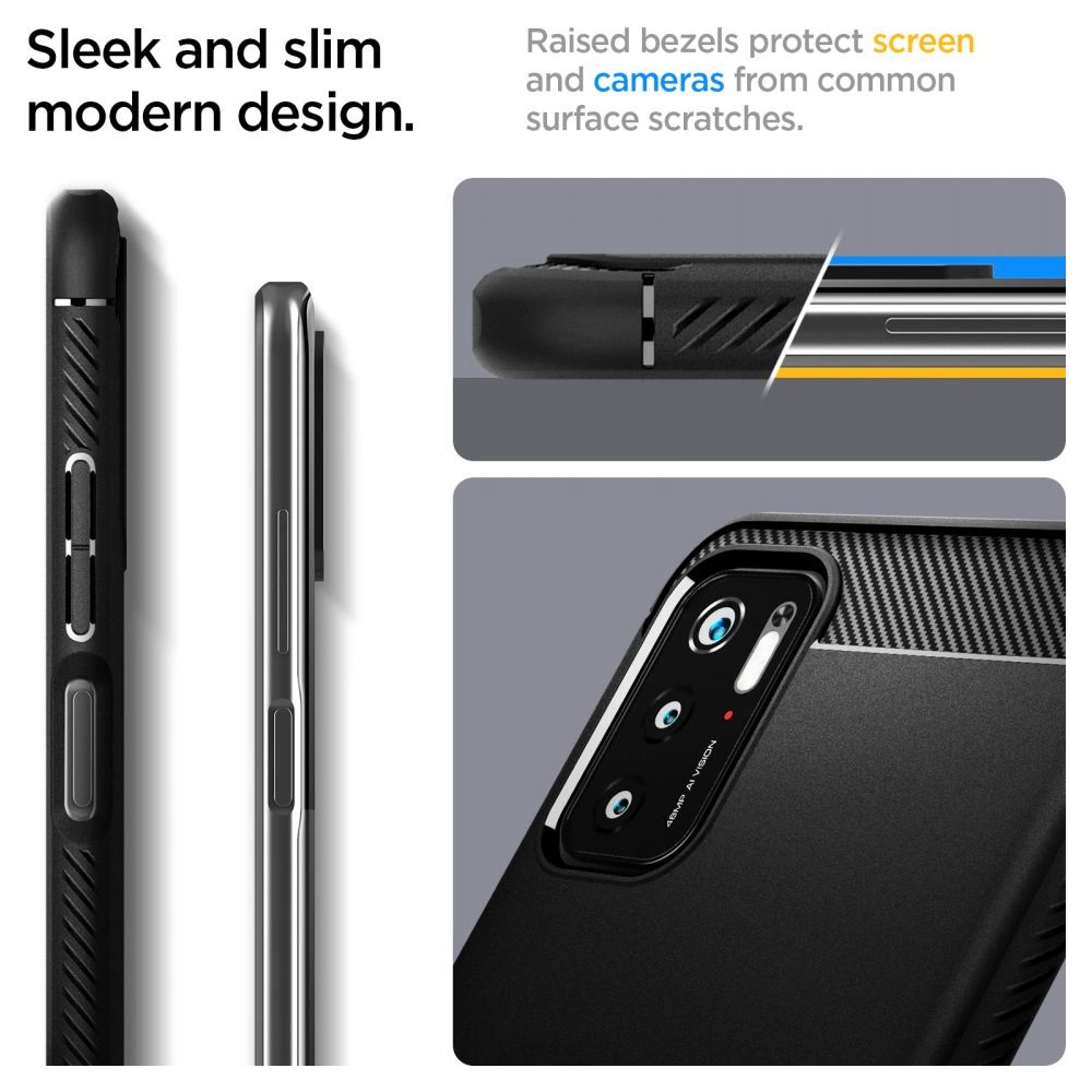 Hurtownia GSM - Etui Spigen Rugged Armor Pocophone M3 Pro 5G/Redmi Note 10 5G matná černá - SPN1652BLK - {ean13} - Hurt