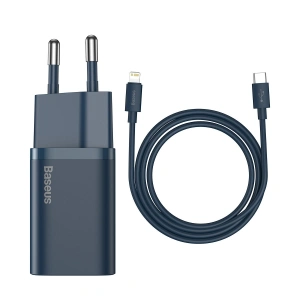 Wholesale Baseus Super Si Quick Charger 1C 20W with USB-C cable for Lightning 1m (blue) - BSU2789BLU - {ean13} - Hurt