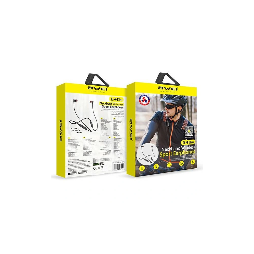 Hurtownia GSM - AWEI sportovní sluchátka Bluetooth G40BL černá/black Neckband - AWEI068BLK - {ean13} - Hurt