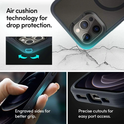 Etui Spigen Cyrill Color Brick MagSafe Apple iPhone 12/12 Pro Graphite