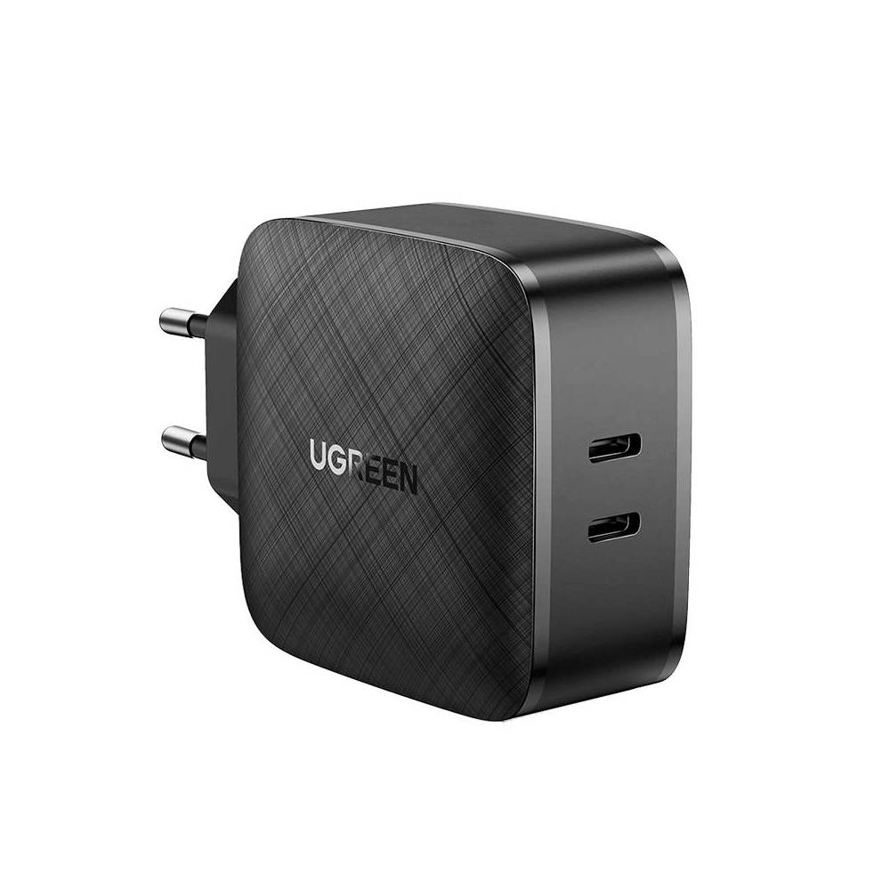 Wholesale Wall Charger UGREEN CD216, 2xUSB-C, 66W, PD (black) - UGR975BLK - {ean13} - Hurt