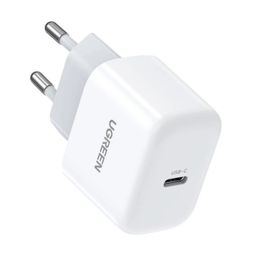 Mini ładowarka sieciowa UGREEN, USB-C, 20W, PD (biała)