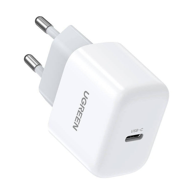 Ugreen Distributor - 6957303812202 - UGR976WHT - Mini wall charger UGREEN, USB-C, 20W, PD (white) - B2B homescreen