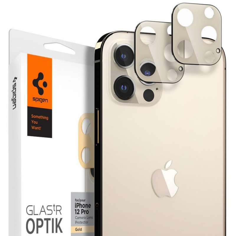 Hurtownia Spigen - 8809756642869 - SPN1656GLD - Szkło hartowane na aparat Spigen Optik Camera Lens Apple iPhone 12 Pro Gold - B2B homescreen