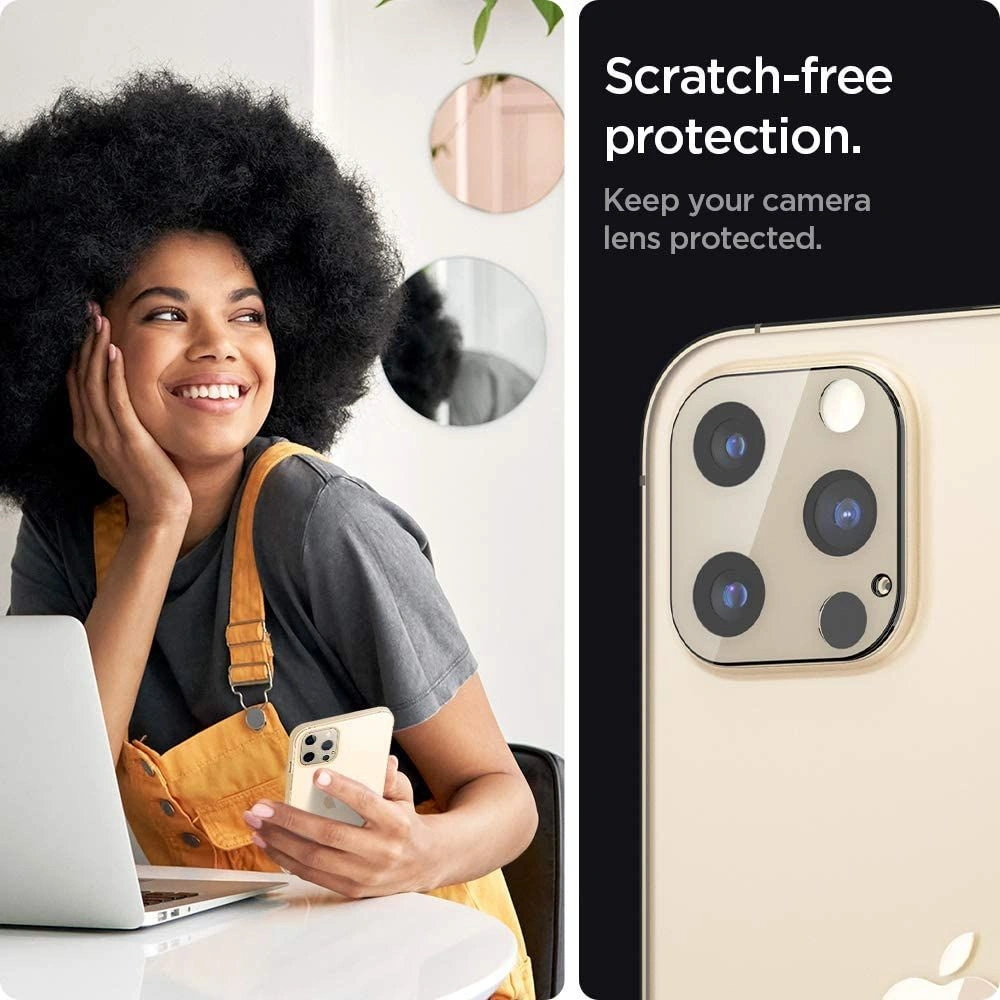 Wholesale Spigen Optik Camera Lens Apple iPhone 12 Pro Gold - SPN1656GLD - {ean13} - Hurt