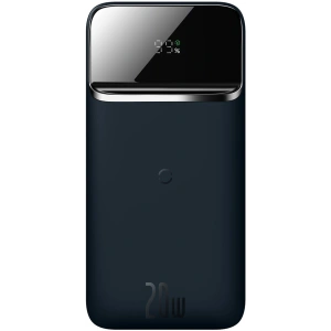 Powerbank Baseus Magnetic z ładowaniem indukcyjnym, 10000mAh, 20W, USB + USB-C (niebieski)