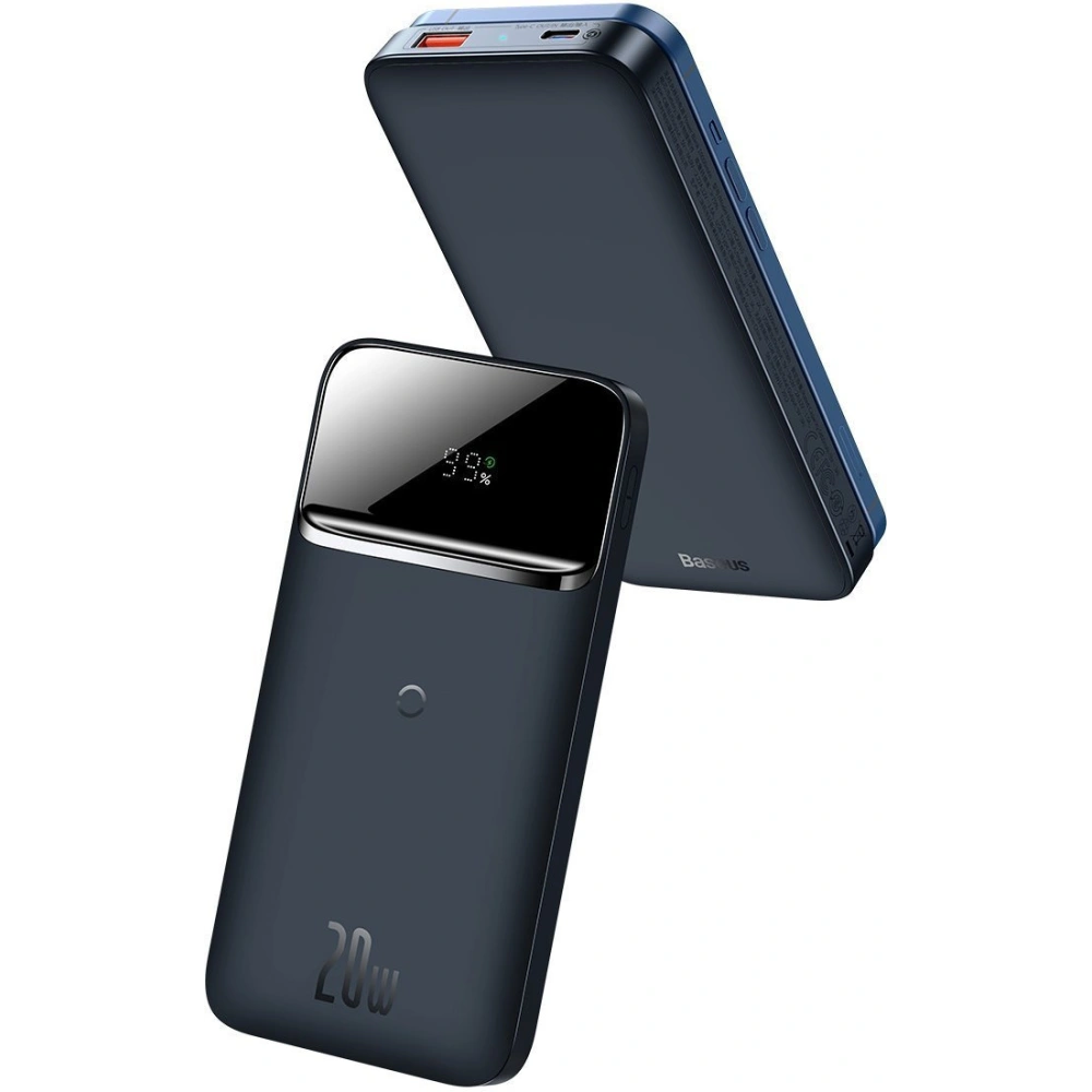 Hurtownia GSM - Powerbank Baseus Magnetic s indukčním nabíjením, 10000mAh, 20W, USB + USB-C (modrý) - BSU2780BLU - {ean13} - Hurt