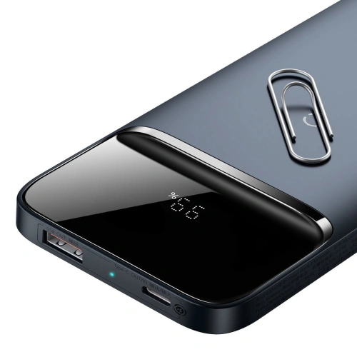 Powerbank Baseus Magnetic z ładowaniem indukcyjnym, 10000mAh, 20W, USB + USB-C (niebieski)