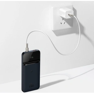 Powerbank Baseus Magnetic z ładowaniem indukcyjnym, 10000mAh, 20W, USB + USB-C (niebieski)