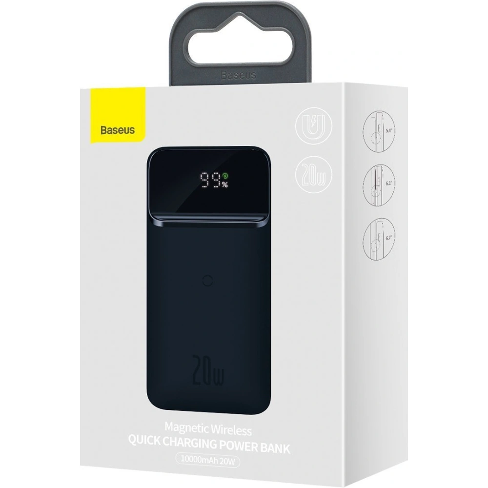 Hurtownia GSM - Powerbank Baseus Magnetic s indukčním nabíjením, 10000mAh, 20W, USB + USB-C (modrý) - BSU2780BLU - {ean13} - Hurt