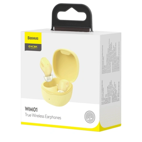 Słuchawki TWS Baseus Encok WM01 (żółte)