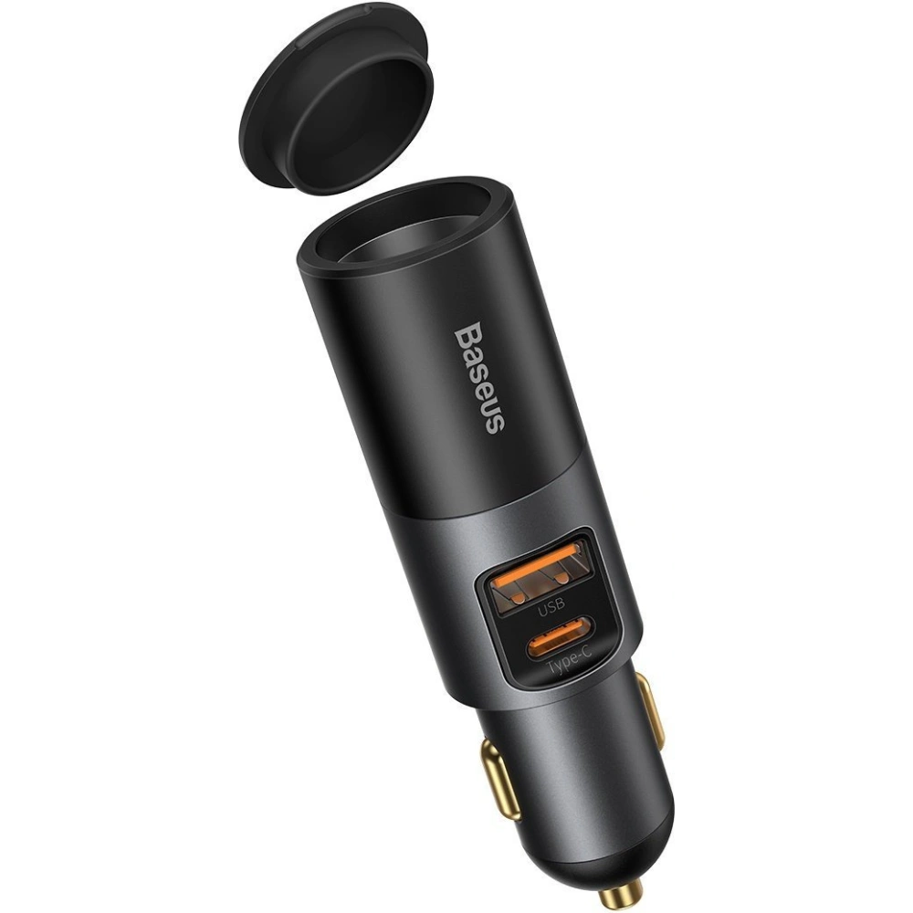 Hurtownia GSM - Auto nabíječka Baseus Share Together Fast s zásuvkou zapalovače, USB + USB-C, 120W (šedá) - BSU2782GRY - {ean13} - Hurt