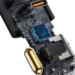 Hurtownia GSM - Auto nabíječka Baseus Share Together Fast s zásuvkou zapalovače, USB + USB-C, 120W (šedá) - BSU2782GRY - {ean13} - Hurt