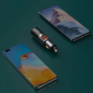 Hurtownia GSM - Automobilová nabíječka Baseus Share Together Fast s cigaretovým konektorem, 2x USB, 120W (šedá) - BSU2783GRY - {ean13} - Hurt
