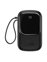 Powerbank Baseus Qpow 20000mAh, IP, USB, USB-C, 22W z kablem Lightning (czarny)