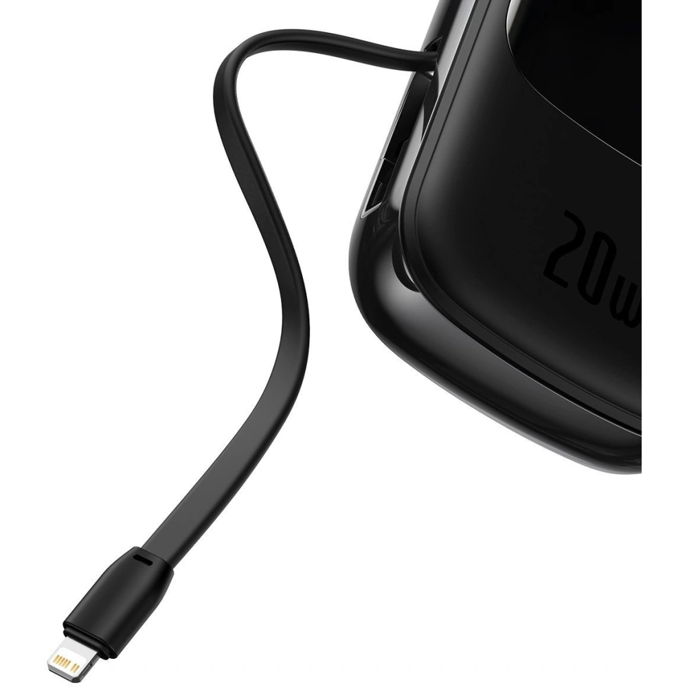 Hurtownia GSM - Powerbank Baseus Qpow 20000mAh, IP, USB, USB-C, 22W s kabelem Lightning (černý) - BSU2784BLK - {ean13} - Hurt