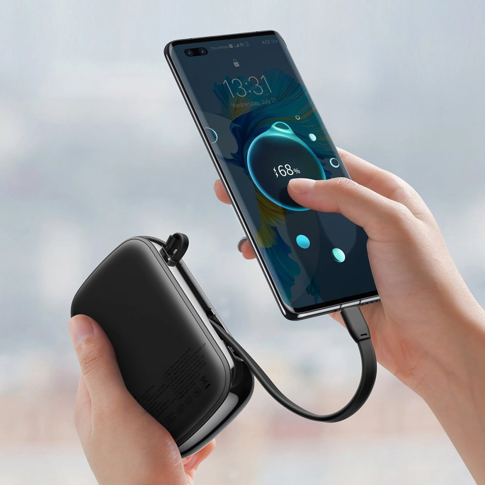 Hurtownia GSM - Powerbank Baseus Qpow 20000mAh, IP, USB, USB-C, 22.5W s kabelem USB-C (černý) - BSU2785BLK - {ean13} - Hurt