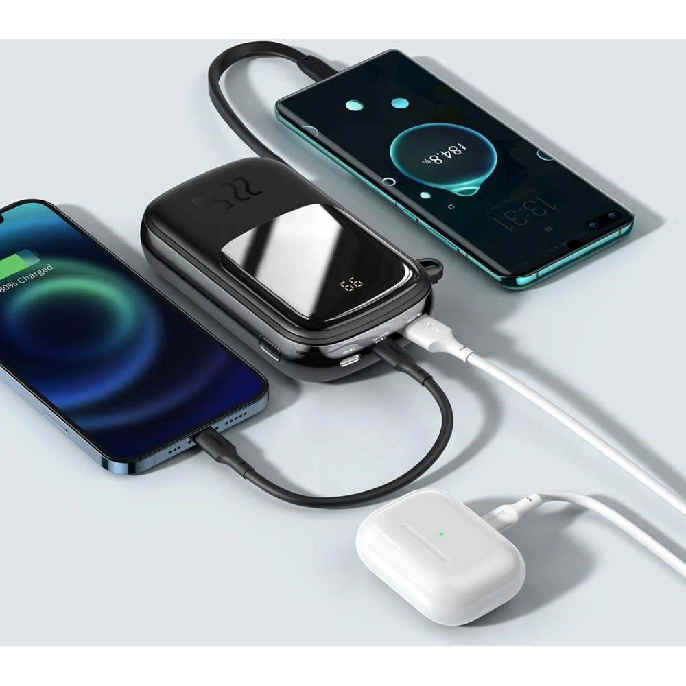 Hurtownia GSM - Powerbank Baseus Qpow 20000mAh, IP, USB, USB-C, 22.5W s kabelem USB-C (černý) - BSU2785BLK - {ean13} - Hurt