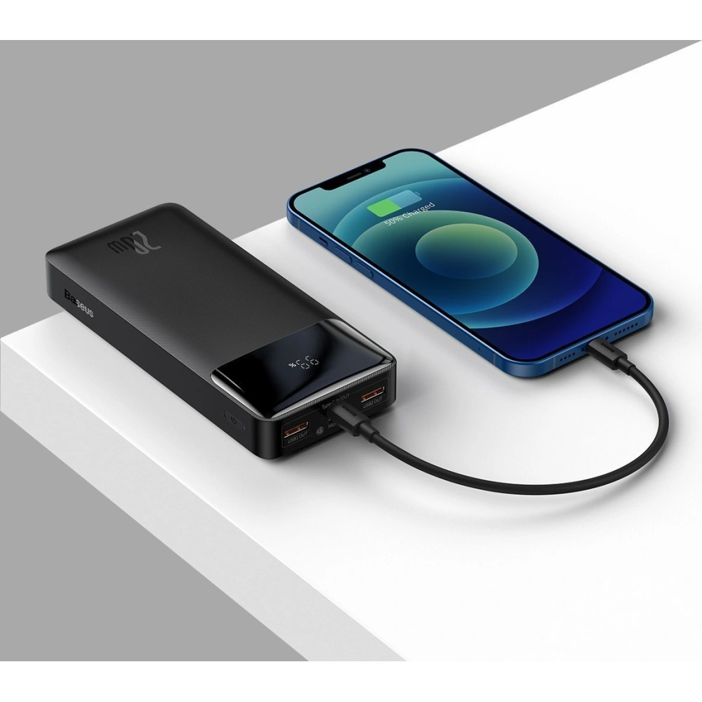 Hurtownia GSM - PowerBank Baseus Bipow 20000mAh, 2xUSB, USB-C, 20W (černý) - BSU2786BLK - {ean13} - Hurt