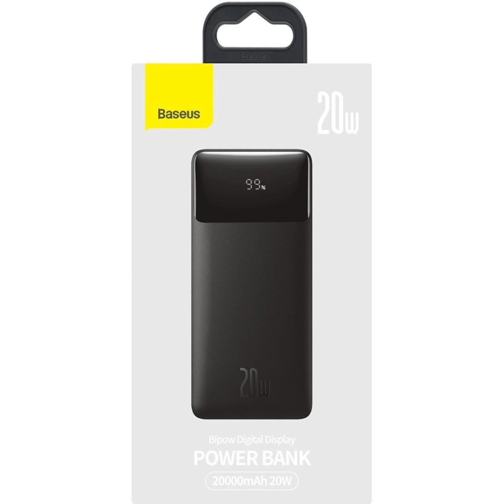 Hurtownia GSM - PowerBank Baseus Bipow 20000mAh, 2xUSB, USB-C, 20W (černý) - BSU2786BLK - {ean13} - Hurt