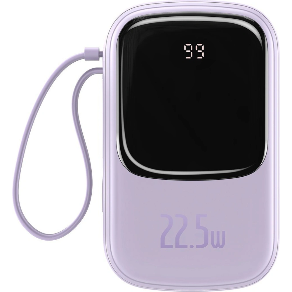 Wholesale Baseus Q pow Digital Display Power Bank 20000mAh, IP, USB, USB-C, 22.5W with Type-C Cable (morado) - BSU2788PRP - {ean13} - Hurt