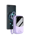Wholesale Baseus Q pow Digital Display Power Bank 20000mAh, IP, USB, USB-C, 22.5W with Type-C Cable (morado) - BSU2788PRP - {ean13} - Hurt