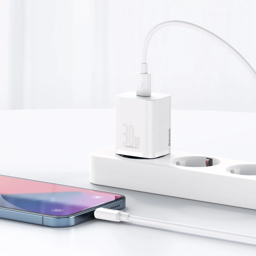 Hurtownia GSM - Ładowarka sieciowa Baseus Super Si Quick Charger 1C 30W (biała) - BSU2793WHT - {ean13} - Hurt