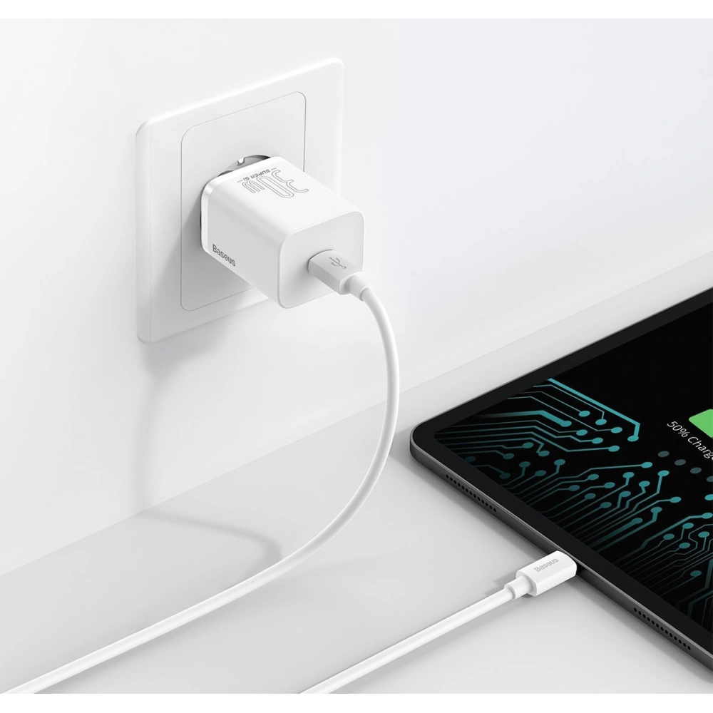 Hurtownia GSM - Ładowarka sieciowa Baseus Super Si Quick Charger 1C 30W (biała) - BSU2793WHT - {ean13} - Hurt