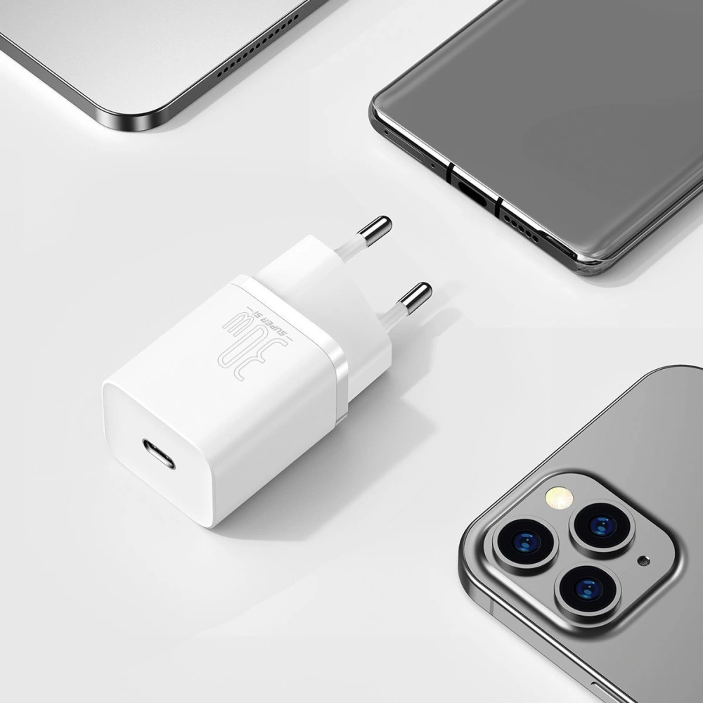 Hurtownia GSM - Ładowarka sieciowa Baseus Super Si Quick Charger 1C 30W (biała) - BSU2793WHT - {ean13} - Hurt