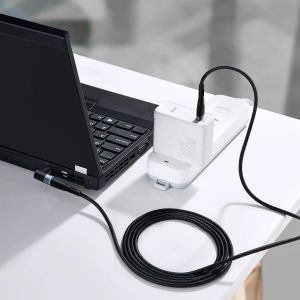 Hurtownia GSM - Kabel magnetyczny Baseus Zinc Magnetic, USB-C do wtyk DC 7,9x5,5mm, 100W, PD, 2m, kątowy (czarny) - BSU2794BLK - {ean13} - Hurt
