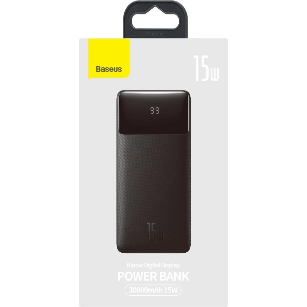 Hurtownia GSM - PowerBank Baseus Bipow 30000mAh, 2xUSB, USB-C, 15W (černý) - BSU2796BLK - {ean13} - Hurt