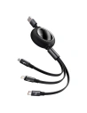Hurtownia GSM - USB kabel 3w1 Baseus Bright Mirror, USB na micro USB / USB-C / Lightning, 66W, 1.2m (černý) - BSU2797BLK - {ean13} - Hurt