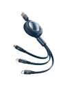 Hurtownia GSM - Kabel USB 3w1 Baseus Bright Mirror, USB do micro USB / USB-C / Lightning, 66W, 1.2m (niebieski) - BSU2798BLU - {ean13} - Hurt