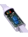 Wholesale USB cable 3in1 Baseus Bright Mirror, USB to micro USB / USB-C / Lightning, 66W, 1.2m (purple) - BSU2799PRP - {ean13} - Hurt